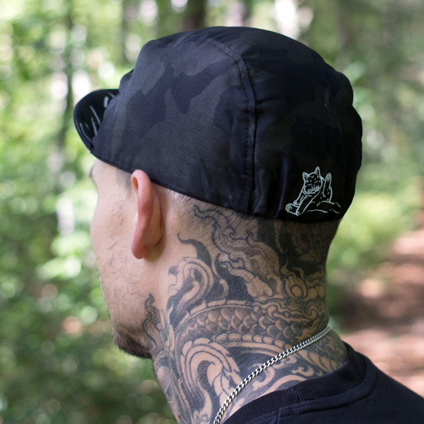 Cycling Cap - The Cat | BLACK CAMO